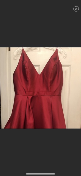 Red Size 12 Straight Dress on Queenly