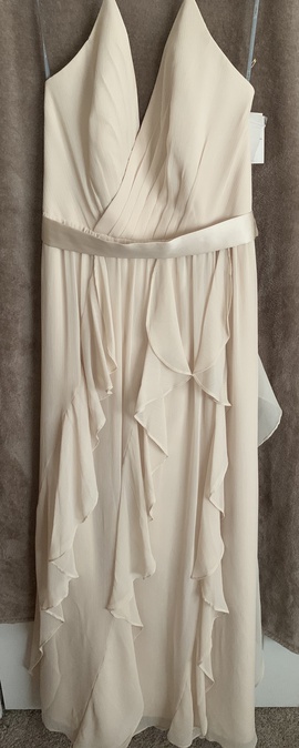 Vera Wang Nude Size 10 Straight Dress on Queenly