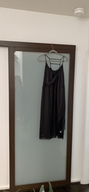 Armani Exchange Black Tie Size 4 Shiny Side slit Dress on Queenly