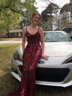 Sherri Hill Red Size 2 Burgundy Mermaid Dress on Queenly