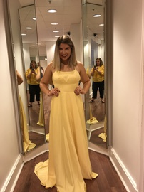 Yellow Size 6 Side slit Dress on Queenly