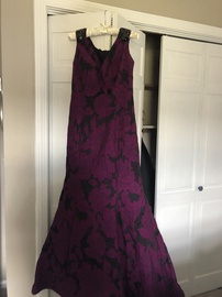 Jovani Purple Size 10 Sleeves Ball gown on Queenly