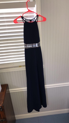 B. Darlin Blue Size 2 Side slit Dress on Queenly