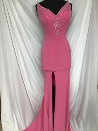Tiffany Designs Pink Size 0 Side Slit Jewelled Sequin Train Dress on Queenly