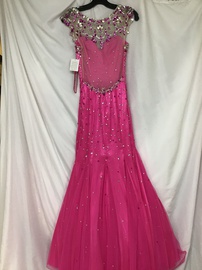 Mori Lee Hot Pink Size 2 Mermaid Dress on Queenly