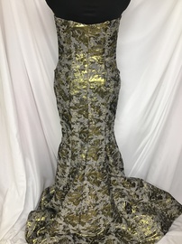 Johnathan Kayne Gold Size 8 Train Dress on Queenly