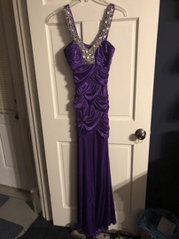 de Purple Size 6 Silk Tall Height Straight Dress on Queenly