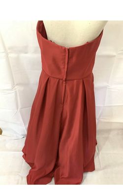 Blondie Nites Red Size 12 Tall Height Floor Length Ball gown on Queenly