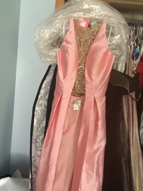 Rachel Allan Pink Size 12 Plus Size Romper/Jumpsuit Dress on Queenly