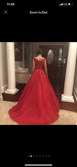 Sherri Hill Red Size 8 Ball gown on Queenly