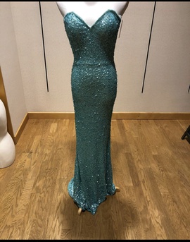 Style 1253 Primavera Blue Size 0 Mermaid Dress on Queenly