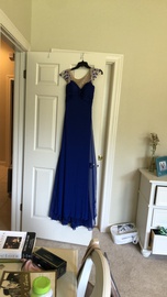 Blue Size 0 Train Dress on Queenly