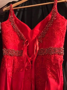 Mac Duggal Red Size 6 Pageant Short Height Corset Ball gown on Queenly