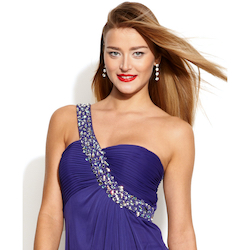 Betsy & Adam Purple Size 6 Backless Straight Dress on Queenly