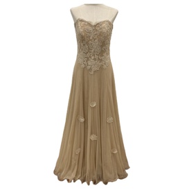 Jovani Nude Size 6 Tulle Cocktail Lace Ball gown on Queenly