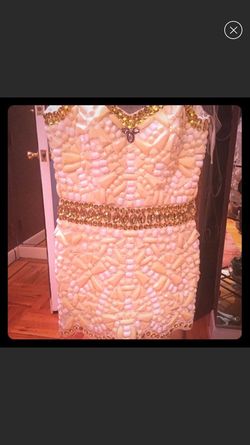 Jovani White Size 4 Jewelled 50 Off Bridal Shower $300 Cocktail Dress on Queenly