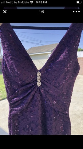 Purple Size 8 Straight Dress on Queenly