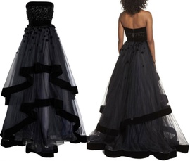 Mac Duggal Black Size 2 Prom Ruffles Ball gown on Queenly