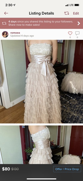 Windsor Nude Size 6 Tall Height Ball gown on Queenly