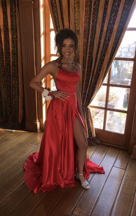 Sherri Hill Red Size 0 Backless Corset Side slit Dress on Queenly