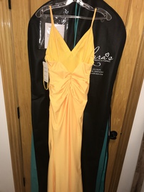 Yellow Size 4 Train Dress on Queenly