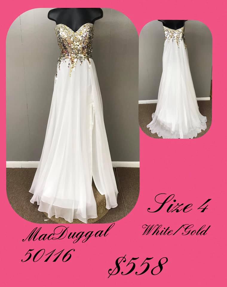 Mac Duggal White Size 4 Sweetheart Tall Height A-line Dress on Queenly