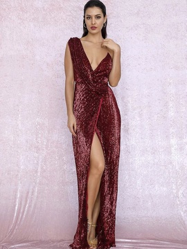 Red Size 0 Side slit Dress on Queenly
