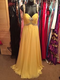Blush Prom Yellow Size 6 Blush 70 Off Train Dress on Queenly