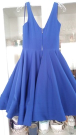 Mac Duggal Blue Size 8 Plunge Homecoming Interview Cocktail Dress on Queenly
