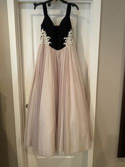Blondie Nites Nude Size 12 Floor Length Pageant Plus Size Ball gown on Queenly