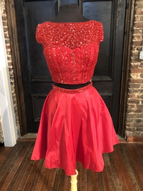 Sherri Hill Red Size 10 Homecoming Backless Cocktail Dress on Queenly