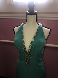 Tony Bowls Green Size 2 Backless Mermaid Dress on Queenly