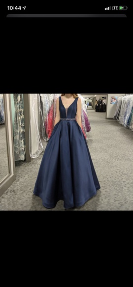 Clarisse Blue Size 0 Backless Corset Ball gown on Queenly