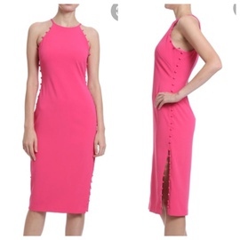Badgley Mischka Pink Size 16 Plus Size Interview Cocktail Dress on Queenly