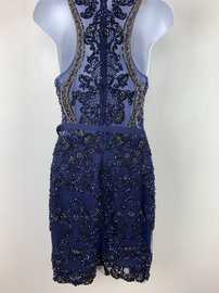 Vienna Blue Size 2 Halter Sequined Homecoming Cocktail Dress on Queenly