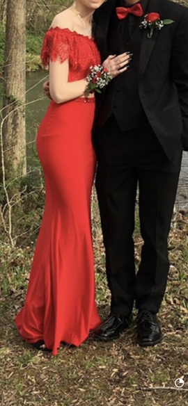 Ellie Wilde Red Size 2 Prom Straight Dress on Queenly