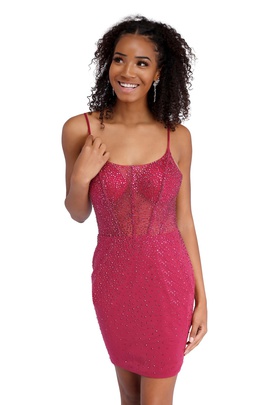 Style 60016 Vienna Pink Size 0 Tall Height Cocktail Dress on Queenly