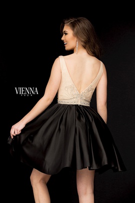 Style 6019 Vienna Black Size 14 Tall Height Cocktail Dress on Queenly