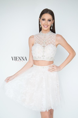 Style 6051 Vienna White Size 4 Tall Height Sheer Cocktail Dress on Queenly