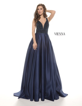 Style 7802 Vienna Blue Size 0 Backless Tall Height Ball gown on Queenly