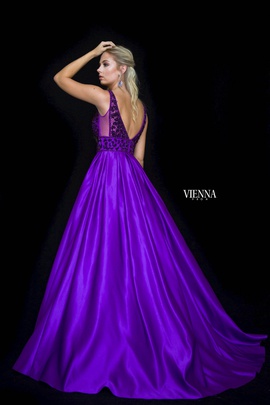 Style 7802 Vienna Purple Size 4 Tall Height Ball gown on Queenly