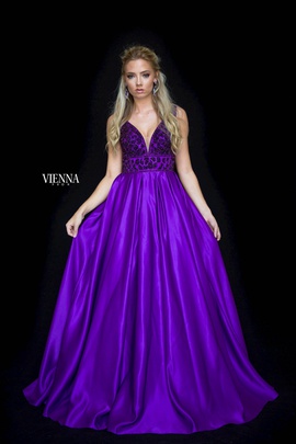 Style 7802 Vienna Purple Size 10 Backless Tall Height Ball gown on Queenly