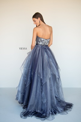 Style 7818 Vienna Blue Size 6 Tulle Tall Height A-line Dress on Queenly