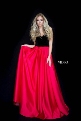 Style 7827 Vienna Red Size 2 Tall Height A-line Dress on Queenly