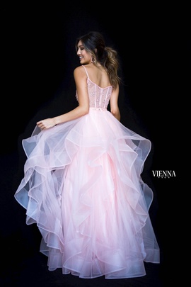 Style 7836 Vienna Pink Size 4 Tall Height Sheer Ball gown on Queenly