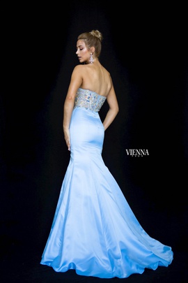 Style 82001 Vienna Blue Size 2 Sweetheart Tall Height Mermaid Dress on Queenly