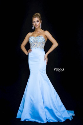 Style 82001 Vienna Blue Size 12 Sweetheart Plus Size Tall Height Mermaid Dress on Queenly