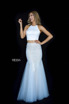 Style 82009 Vienna White Size 12 Backless Tall Height Mermaid Dress on Queenly