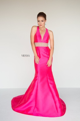 Style 8282 Vienna Pink Size 6 Backless Tall Height Mermaid Dress on Queenly