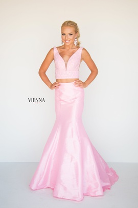 Style 8288 Vienna Pink Size 8 Tall Height Mermaid Dress on Queenly